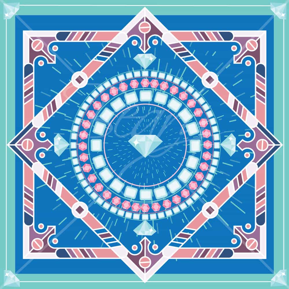 ผ้าพันคอ ลายเพชร